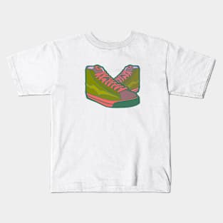 Vintage Hightop Sneakers Kids T-Shirt